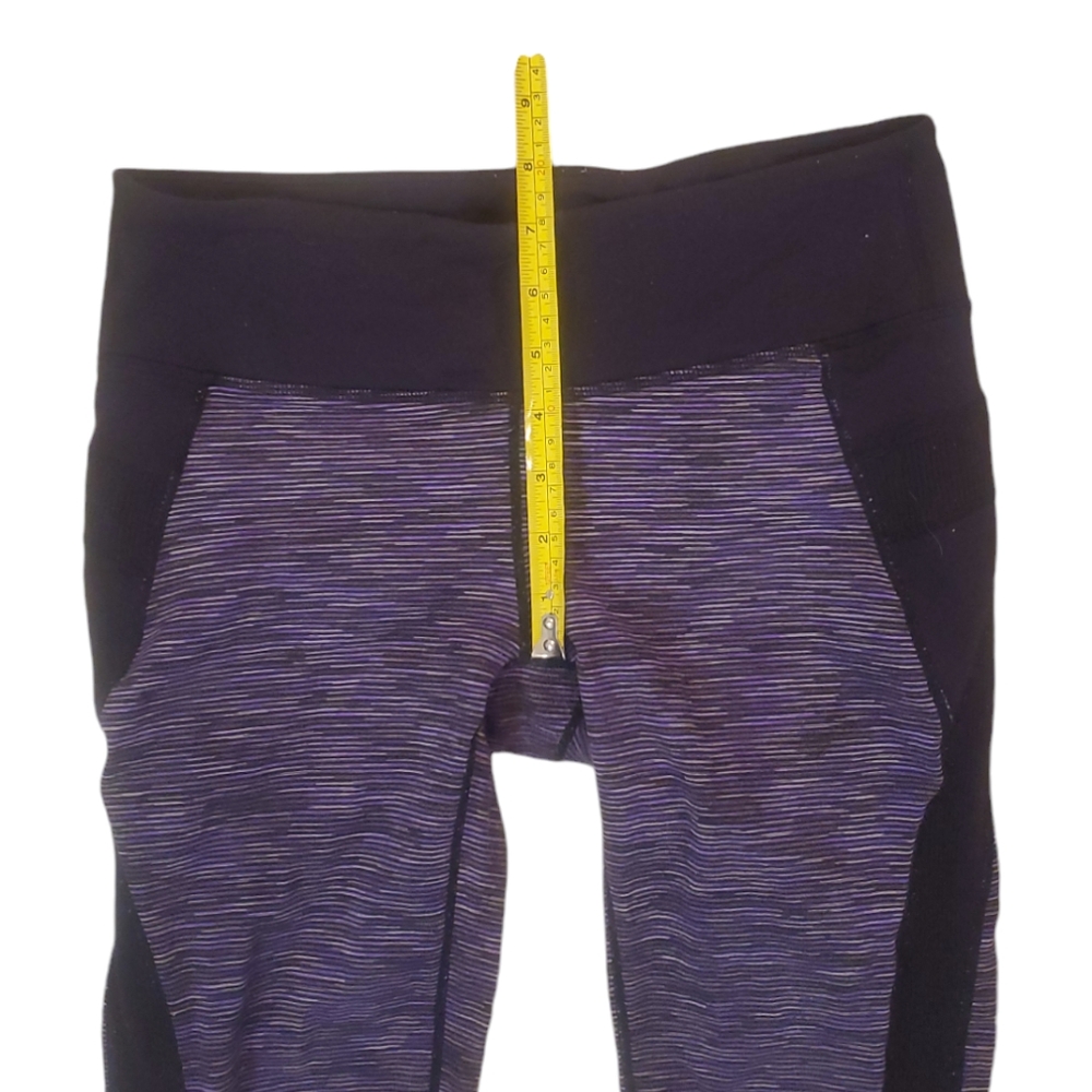 Athleta Women's Purple Black Crop Workout Leggings Size Small - Picture 5 of 7